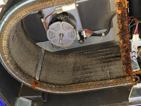 Cassette System Cooling Coils Before — Commercial HVAC Cleaners in South East Queensland