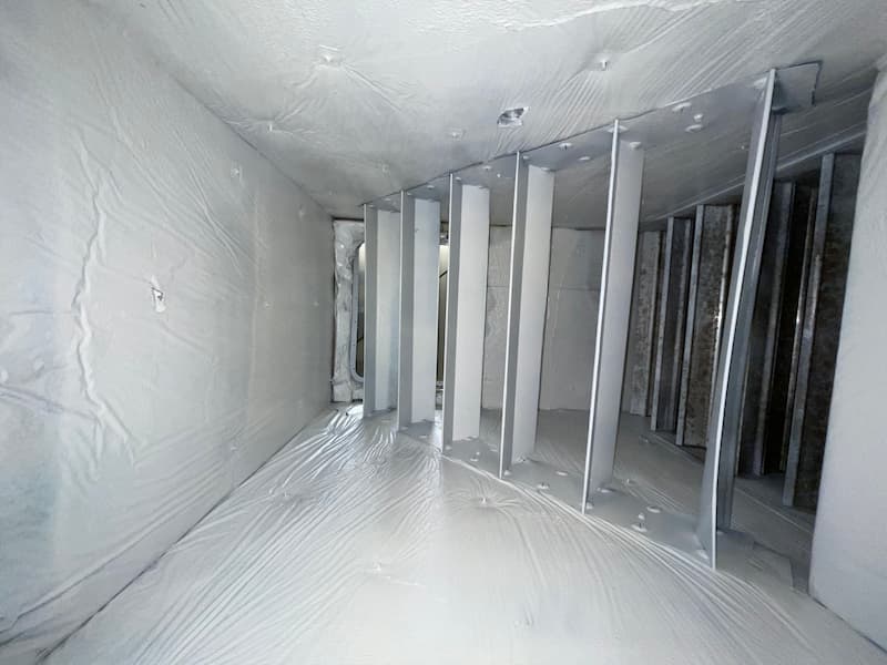 Inside a clean air conditioner duct — Ductwork Remediation in South East QLD