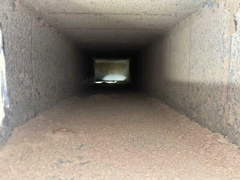 Air conditioner duct in need of a good clean — Ductwork Cleaning in South East QLD