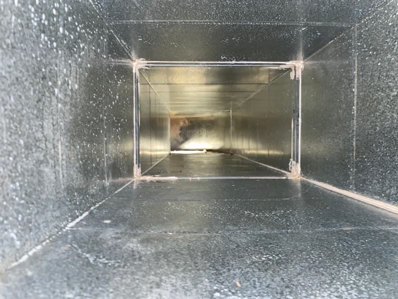Air conditioner duct sparkling after a professional clean — Ductwork Cleaning in South East QLD