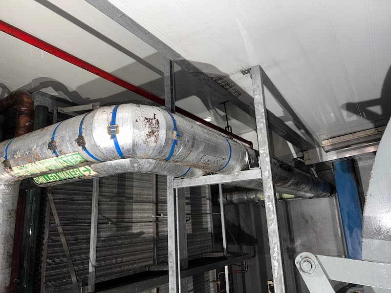 Cleaned air conditioner pipes — Commercial Air Conditioner Cleaning in Brisbane, QLD