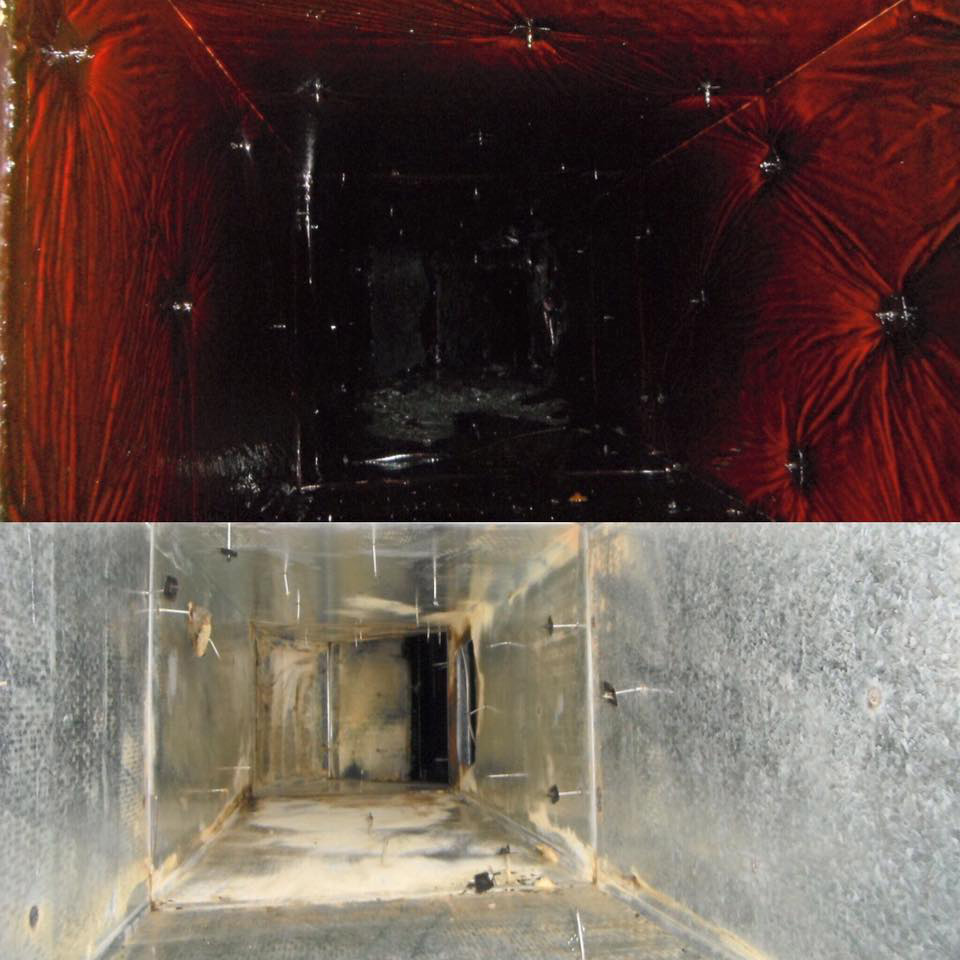 Before and After Cleaning Duct Vent