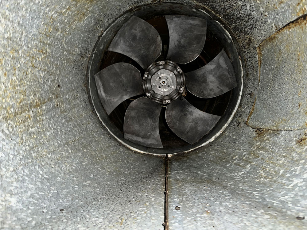 Clean Exhaust Fan of A Bakery