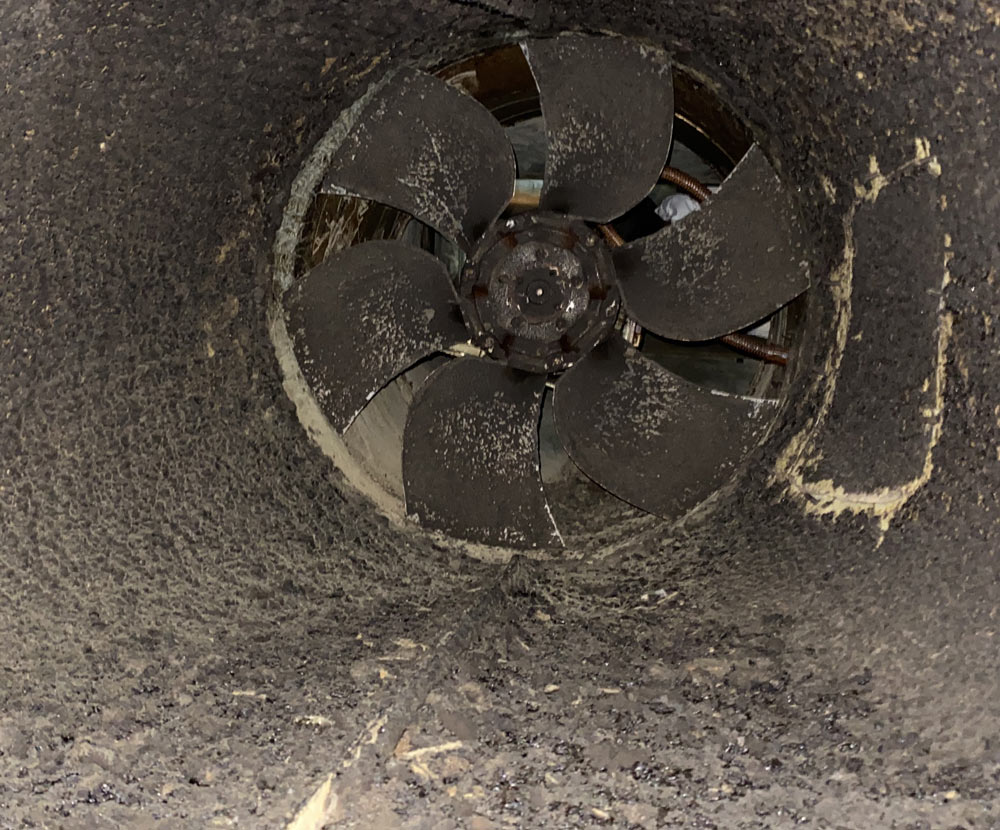 Before Cleaning Bakery Fan