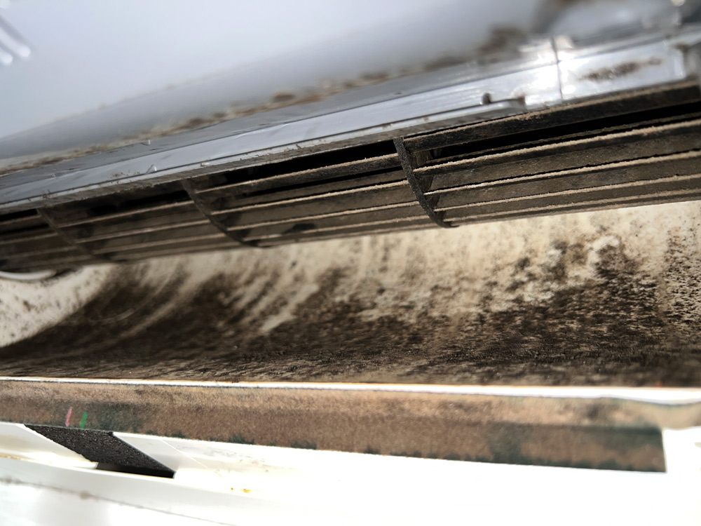 Before Cleaning Split Type Air Conditioner Panel